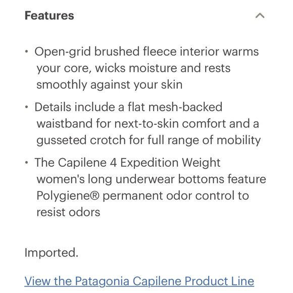 NWT Patagonia Capilene A 4 Expedition Weight Bottoms Black Medium Slim fit - Picture 4 of 10